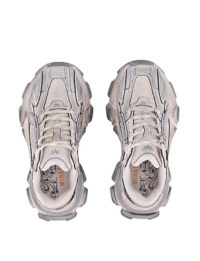 Жіночі кросівки зі штучної шкіри білі - фото 1 - Miraton