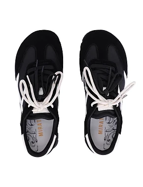 Жіночі велюрові кросівки чорні - фото 1 - Miraton