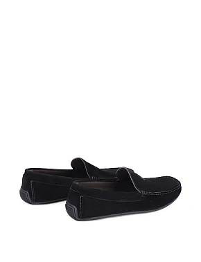 Чоловічі мокасини замшеві чорні - фото 2 - Miraton