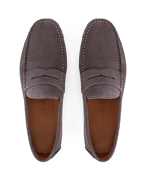 Чоловічі мокасини замшеві сірі - фото 3 - Miraton