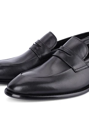 Мужские туфли кожаные черные - фото 4 - Miraton