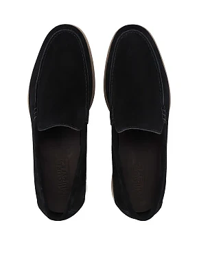 Чоловічі туфлі замшеві чорні - фото 3 - Miraton