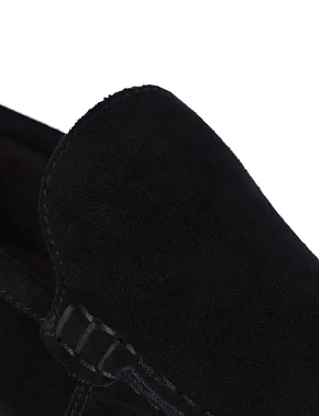 Чоловічі туфлі замшеві чорні - фото 4 - Miraton