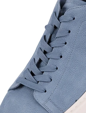 Чоловічі кеди з нубуку блакитні - фото 4 - Miraton