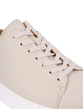 Мужские кеды кожаные белые - фото 4 - Miraton