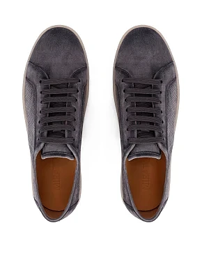 Мужские кеды замшевые серые - фото 3 - Miraton