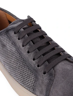 Мужские кеды замшевые серые - фото 4 - Miraton