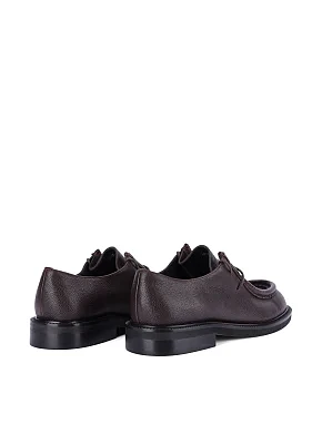 Жіночі туфлі шкіряні темно-коричневі - фото 3 - Miraton