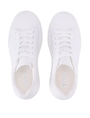 Жіночі кеди шкіряні білі - фото 1 - Miraton