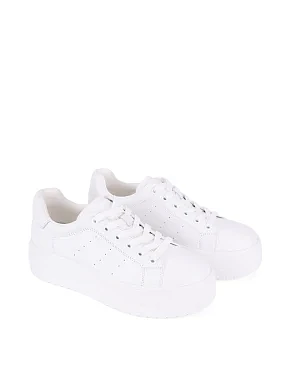 Жіночі кеди шкіряні білі - фото 2 - Miraton