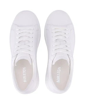 Жіночі кеди шкіряні білі - фото 1 - Miraton