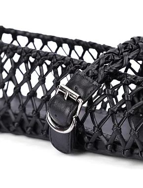 Женские балетки из искусственной кожи черные - фото 4 - Miraton