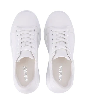 Жіночі кеди шкіряні білі - фото 1 - Miraton