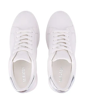 Женские кеды кожаные белые - фото 1 - Miraton