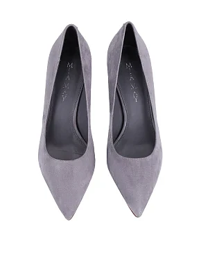 Жіночі туфлі велюрові срібного кольору - фото 1 - Miraton