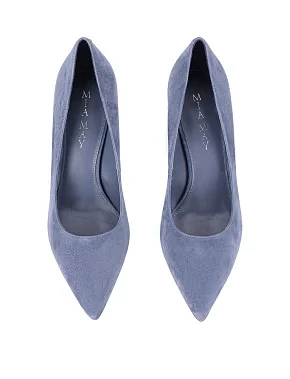 Жіночі туфлі велюрові сині - фото 1 - Miraton