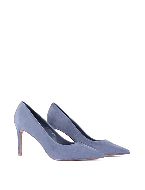 Жіночі туфлі велюрові сині - фото 2 - Miraton