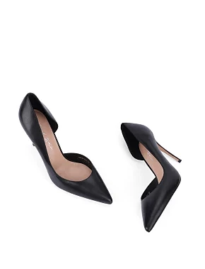 Женские туфли кожаные черные - фото 5 - Miraton