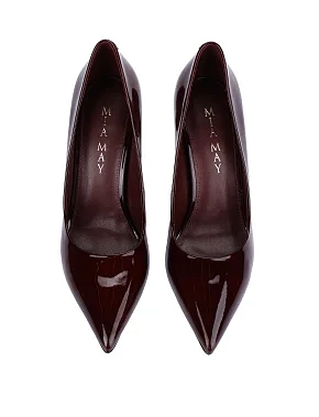 Жіночі туфлі лакові бордові - фото 1 - Miraton