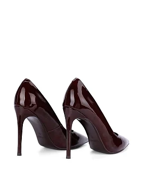 Жіночі туфлі лакові бордові - фото 3 - Miraton