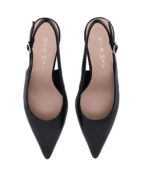 Жіночі шкіряні туфлі чорні - фото 1 - Miraton