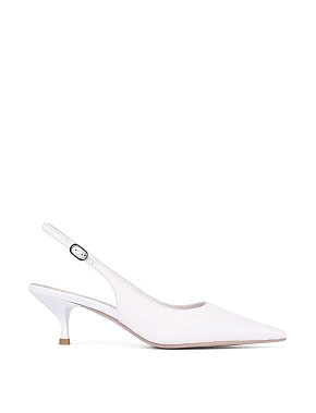 Женские туфли кожаные белые - фото  - Miraton