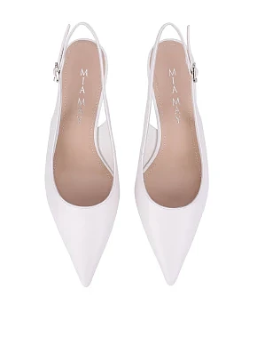 Женские туфли кожаные белые - фото 1 - Miraton