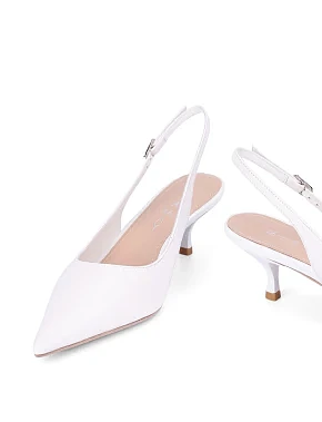 Женские туфли кожаные белые - фото 4 - Miraton