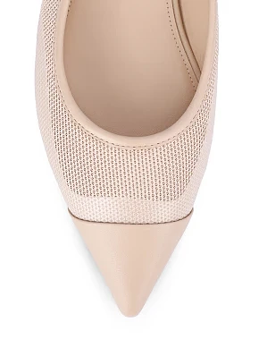 Жіночі балетки зі шкіри бежеві - фото 4 - Miraton