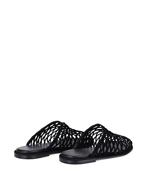 Жіночі сліпери велюрові чорні - фото 3 - Miraton