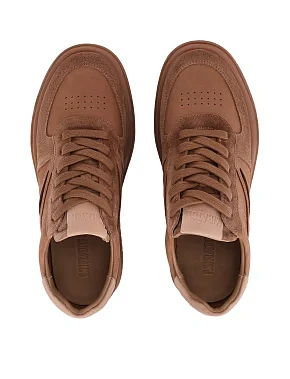 Жіночі кеди велюрові коричневі - фото 1 - Miraton