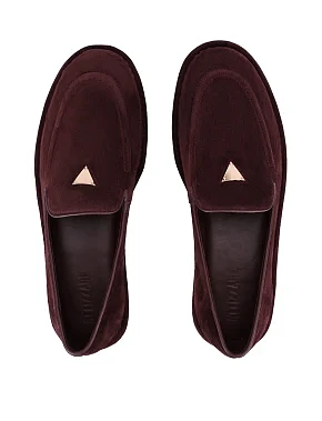 Жіночі сліпери велюрові бордові - фото 1 - Miraton