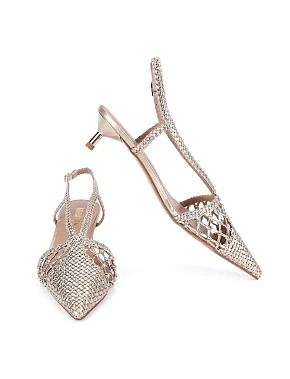 Жіночі туфлі шкіряні золотого кольору - фото 1 - Miraton