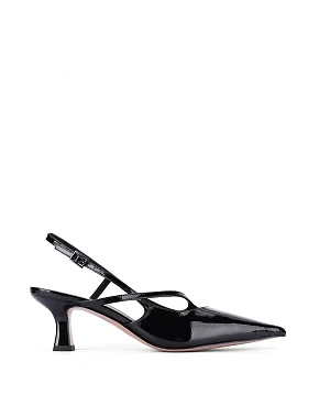 Жіночі туфлі лакові чорні - фото  - Miraton