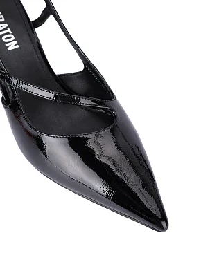 Жіночі туфлі лакові чорні - фото 4 - Miraton