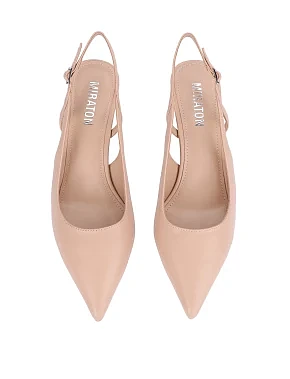 Жіночі туфлі шкіряні бежеві - фото 1 - Miraton