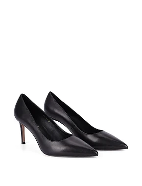 Женские туфли кожаные черные - фото 2 - Miraton