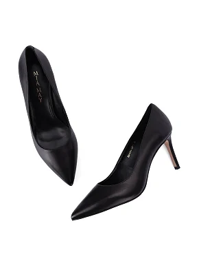 Женские туфли кожаные черные - фото 4 - Miraton