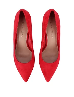 Жіночі туфлі велюрові червоні - фото 1 - Miraton
