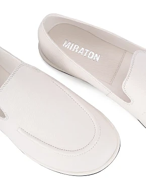 Жіночі сліпери шкіряні білі - фото 5 - Miraton