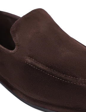 Женские слиперы велюровые коричневые - фото 4 - Miraton