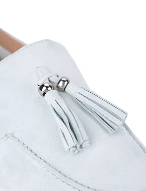 Женские мокасины велюровые серые - фото 5 - Miraton