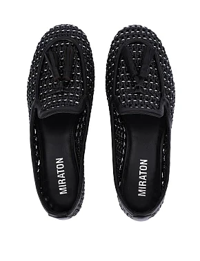 Жіночі сліпери шкіряні чорні - фото 1 - Miraton