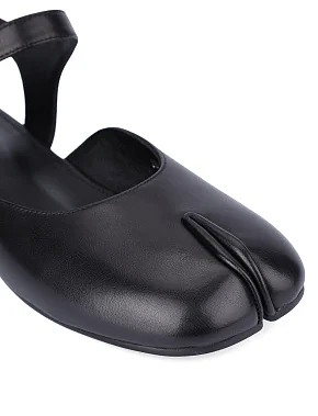 Жіночі балетки зі шкіри чорні - фото 4 - Miraton