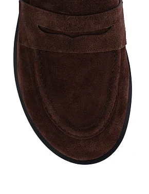 Женские туфли велюровые коричневые - фото 5 - Miraton