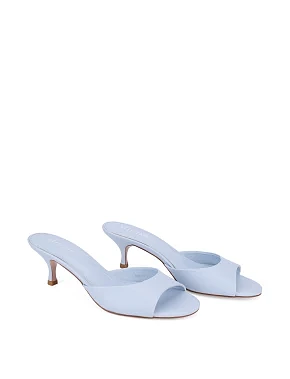 Жіночі сабо шкіряні блакитні - фото 2 - Miraton