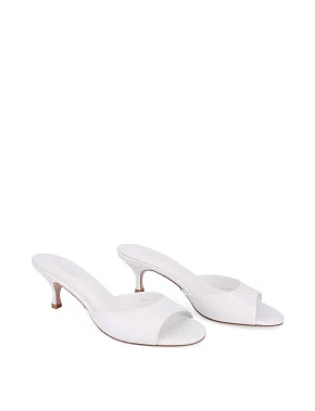 Жіночі сабо шкіряні білі - фото 2 - Miraton