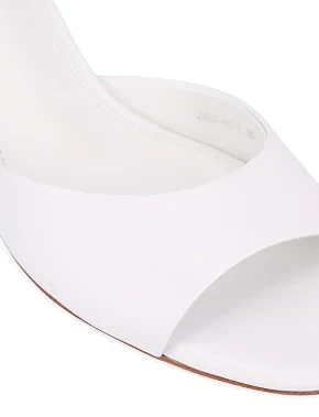 Жіночі сабо шкіряні білі - фото 4 - Miraton