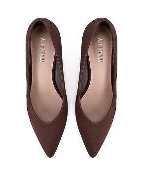Жіночі туфлі велюрові коричневі - фото 1 - Miraton