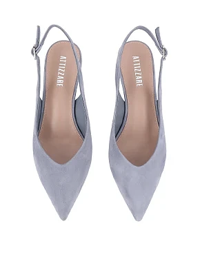 Жіночі туфлі велюрові блакитні - фото 1 - Miraton